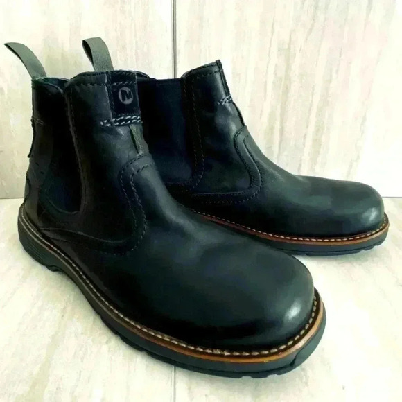 Merrell‎ Realm Black Leather Pull On Boot Men’s Size 8 main image 11
